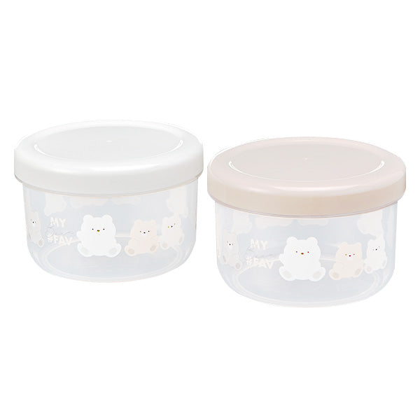 【まとめ買い】収納ケース 保存容器 くまくまポット 460ml 0523/343405