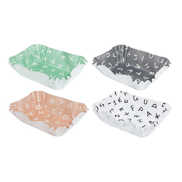 【まとめ買い】お弁当カップ 徳用おかずカップ英字柄角型特大 16枚 0490/343433