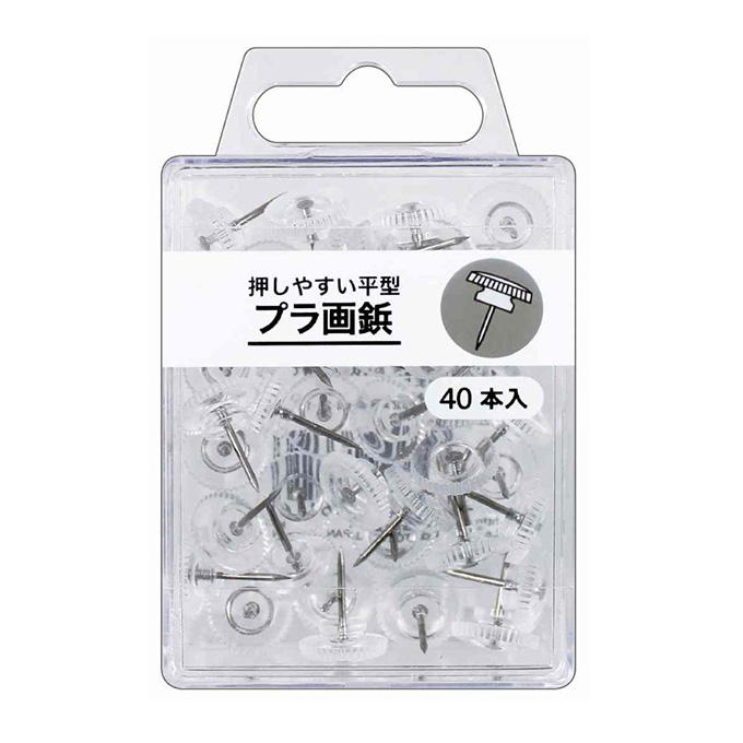 【まとめ買い】プラ画鋲クリア 0931/345102