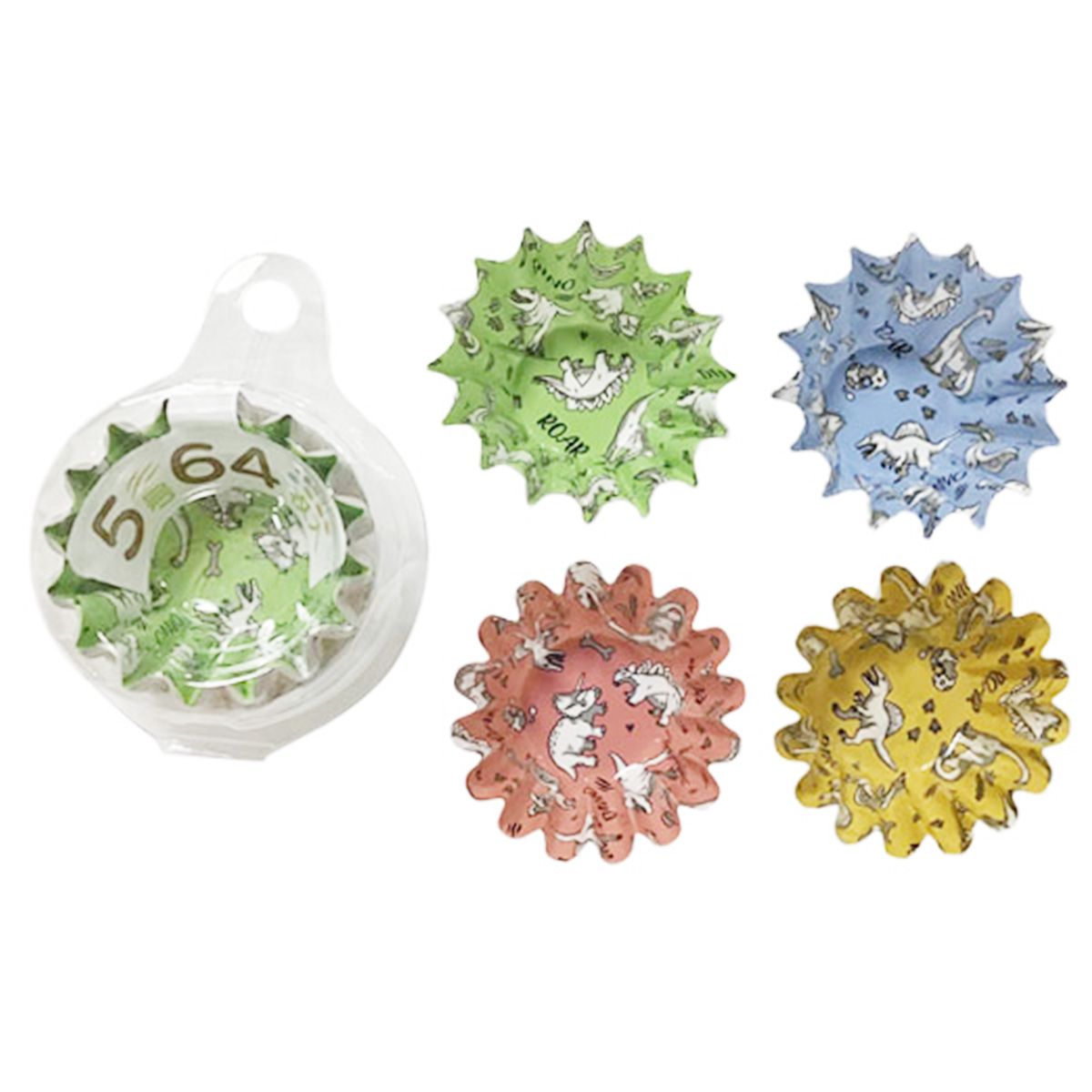 【まとめ買い】お弁当カップ おかずカップ 5号 64枚 ディノライン 0525/345663