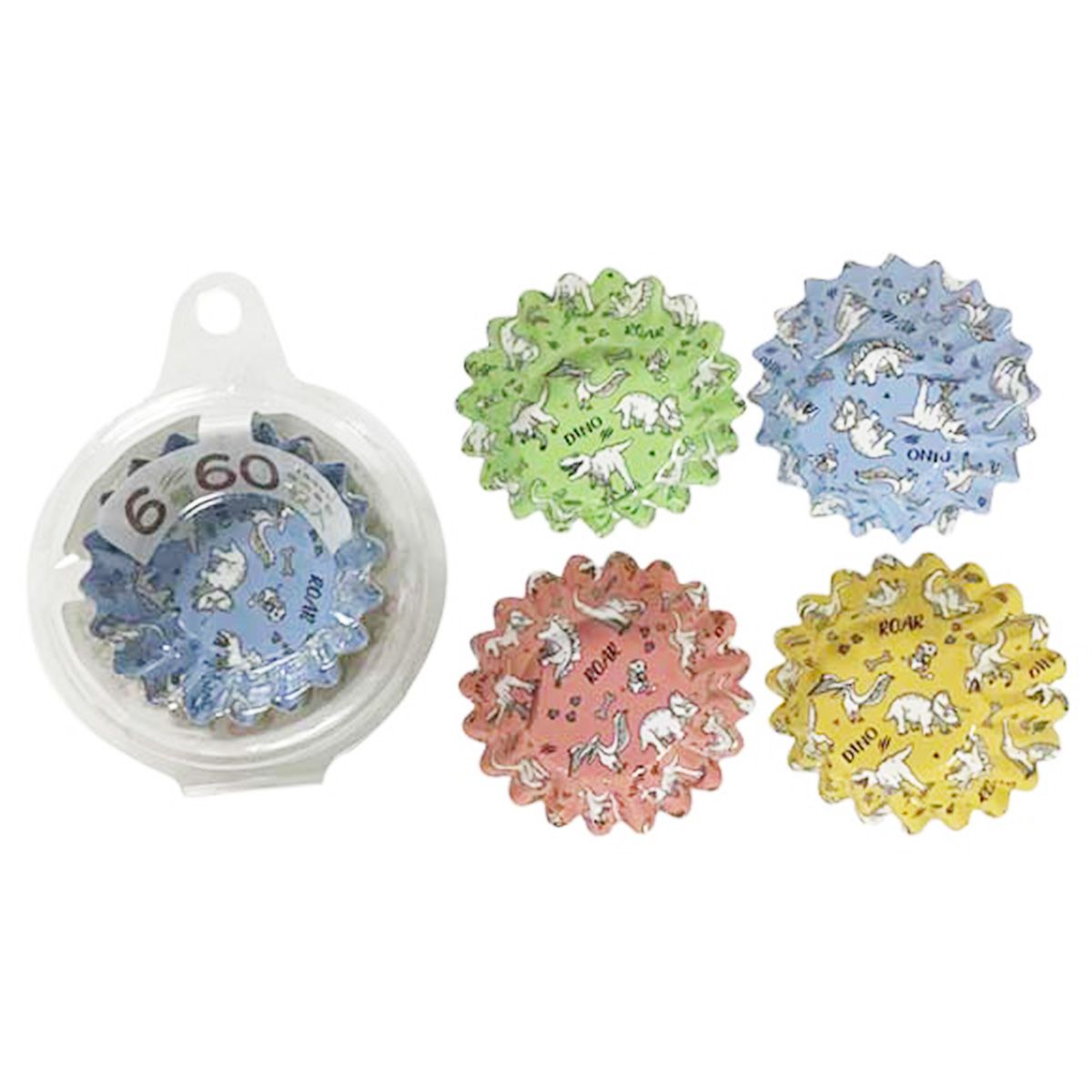 【まとめ買い】お弁当カップ おかずカップ 6号 60枚 ディノライン 0525/345664