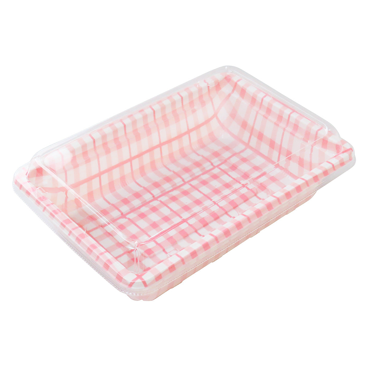 【まとめ買い】フードパック ランチパックピンクチェック柄 L 2枚 0490/345703