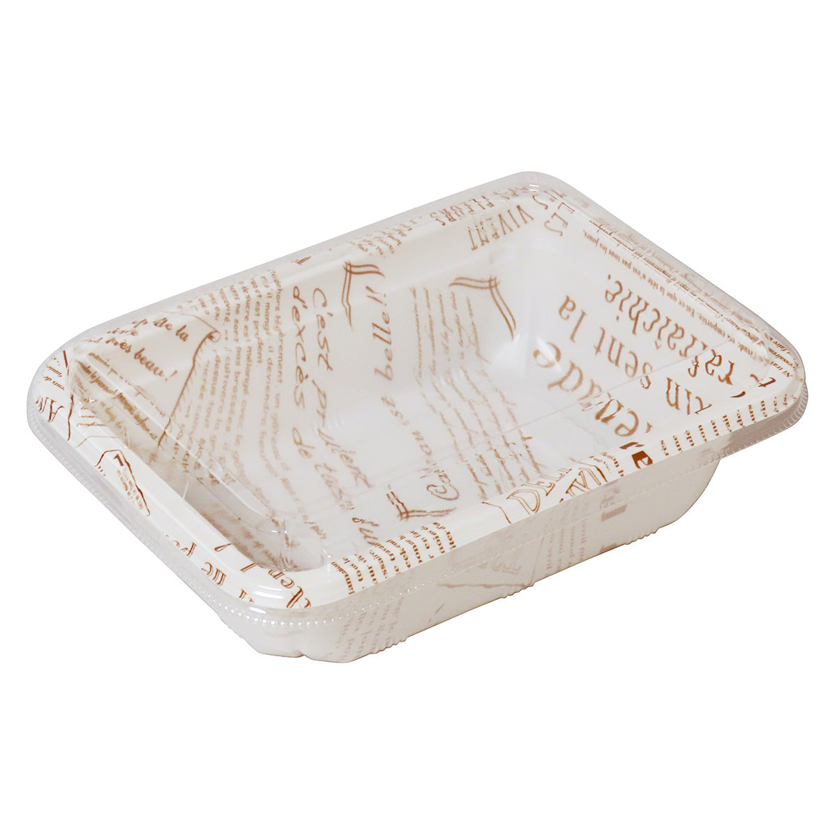 【まとめ買い】フードパック ランチボックス フードランチパック フレンチ柄 M 3枚 0490/345772