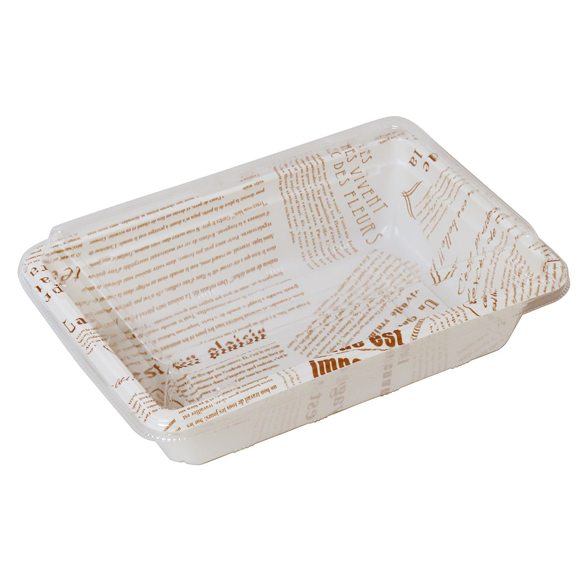 【まとめ買い】フードパック ランチボックス フードランチパック フレンチ柄 L 2枚 0490/345773