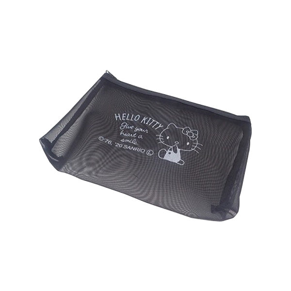 【まとめ買い】sanrio ハローキティ メッシュポーチ マチ付き L シンプル W21.5×H13×D3.5cm 0459/346182
