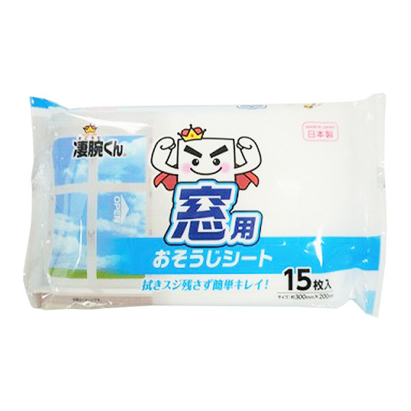 【まとめ買い】凄腕くん 窓用おそうじシート 15枚 0459/346301