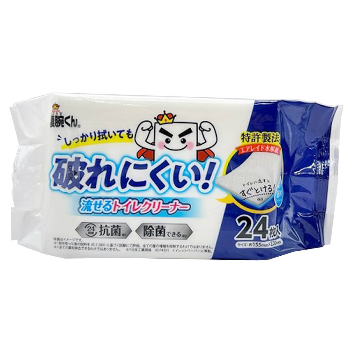 【まとめ買い】凄腕くん破れにくい流せるトイレクリーナー24枚 0459/346331