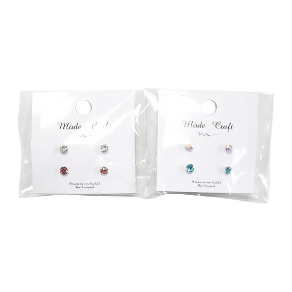 【まとめ買い】B-MD 樹脂ピアス42 ブルー・ピンク 0890/348863