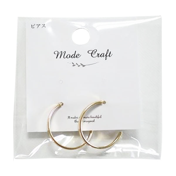 まとめ買い】ピアス シンプル ゴールドB-MD フープピアス57 0890