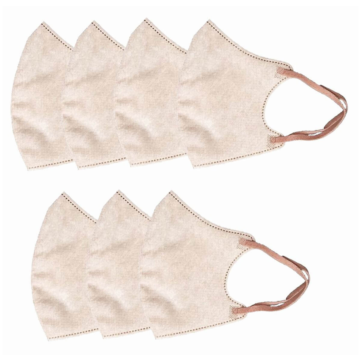 【まとめ買い】2D Fit Up マスク カラーマスク 7枚 ピンク 1583/349243