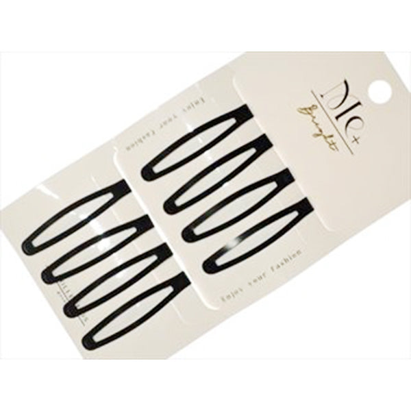 【まとめ買い】ヘアピン ヘアアクセサリー パッチン留め アレンジピン 8本セット ブラック 黒 トップピン/HP-386 0533/349527