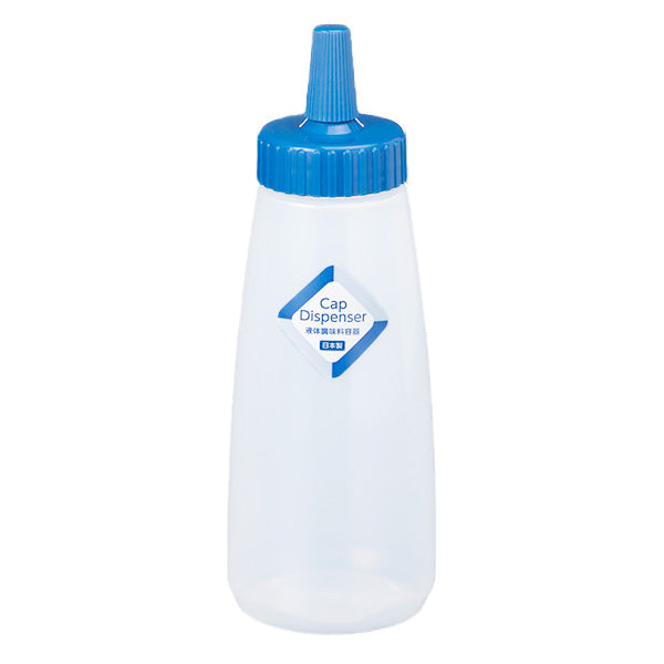 【まとめ買い】調味料ボトル 液体調味料 ドレッシングボトル キャップディスペンサー ネイビー 350ml 0523/349611
