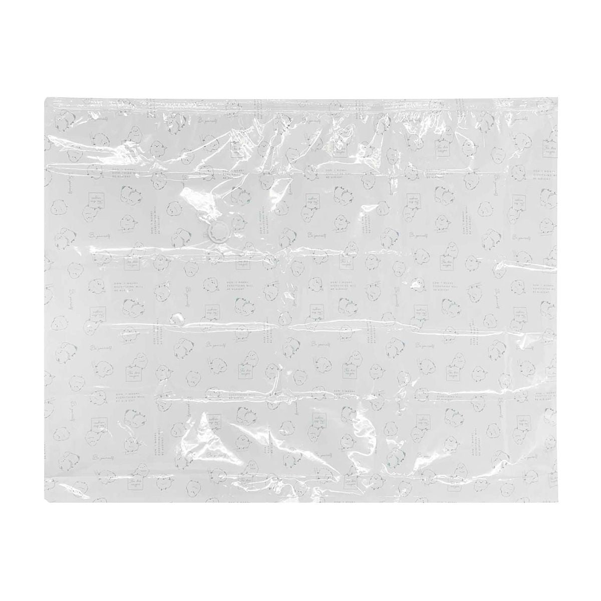 【まとめ買い】布団圧縮袋 バルブ付き シマエナガ 約W120×H90cm 1625/350238