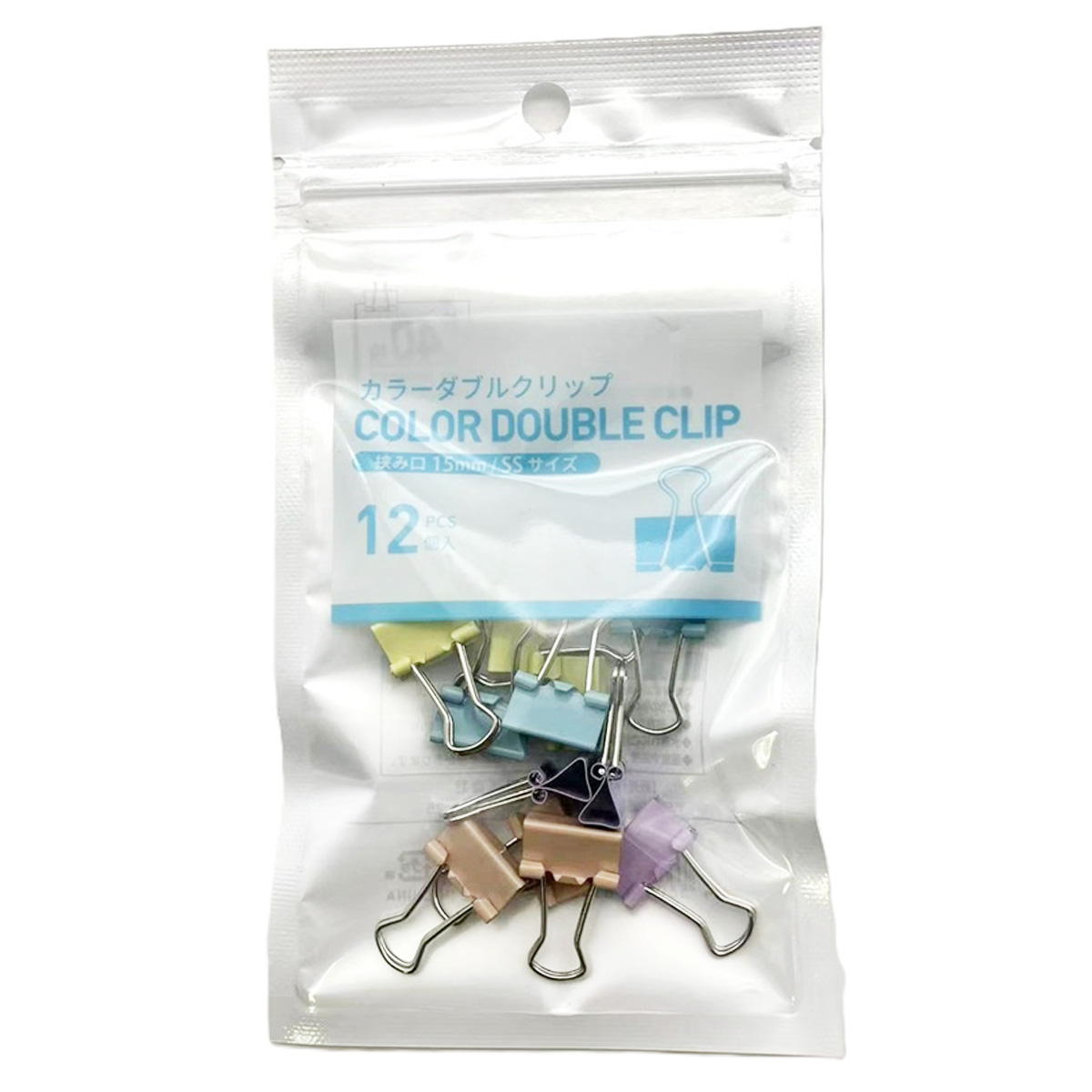 【まとめ買い】カラーダブルクリップ 小小 15mm 12個0960/350426