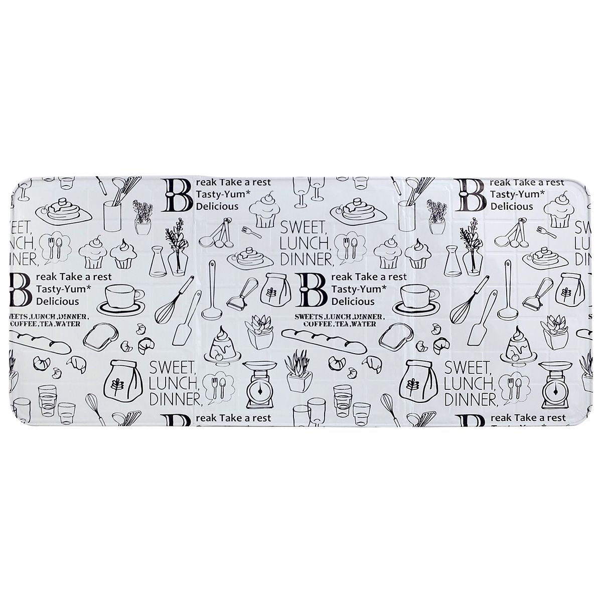 【まとめ買い】レンジカバー 油はねガード クックガード カフェ柄 約76×32cm 0490/350622