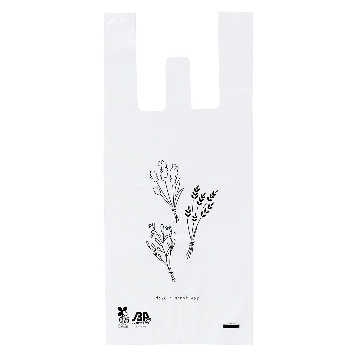 【まとめ買い】取っ手付ポリ袋バイオ25%30号36枚ドライフラワー柄 0490/351353