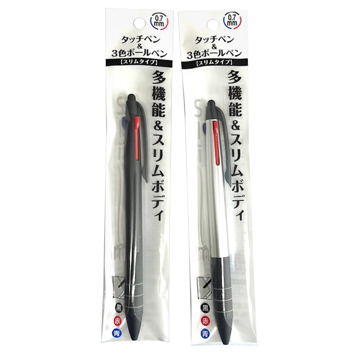 【まとめ買い】タッチペン3色ボールペンスリムタイプ0805/351760