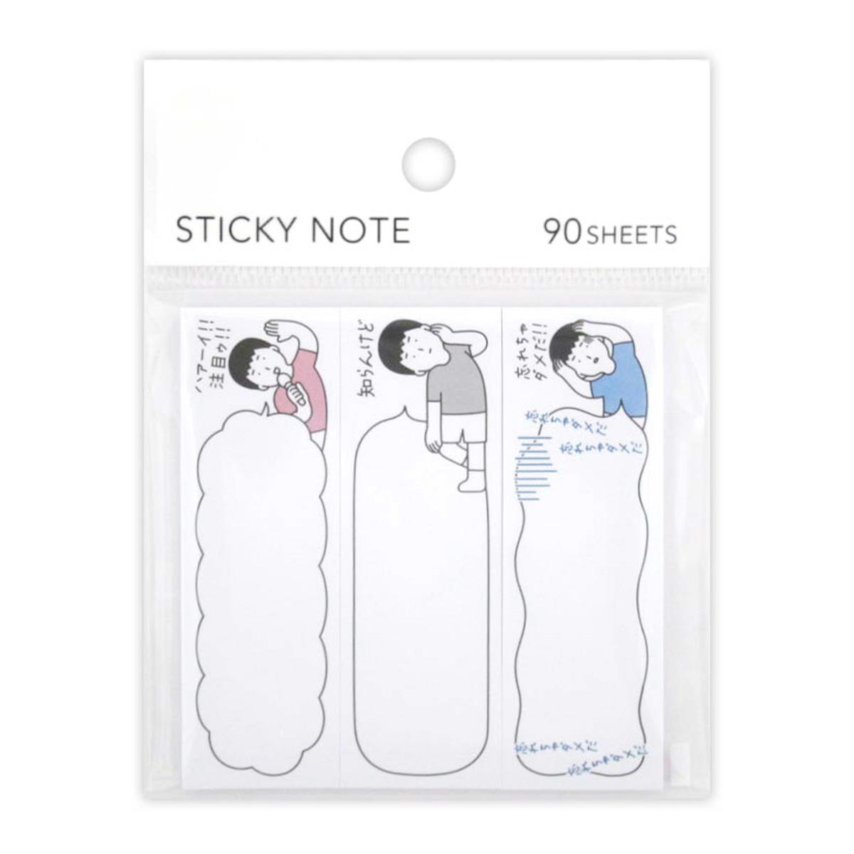 【まとめ買い】付箋 テキトー君 30枚 3本入0915/352111
