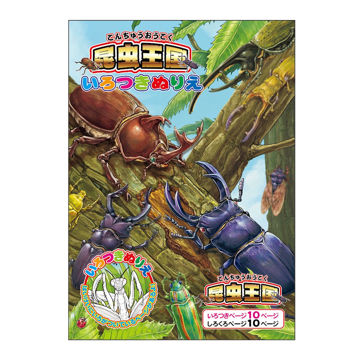 【まとめ買い】いろつきぬりえ 昆虫王国 0931/352730