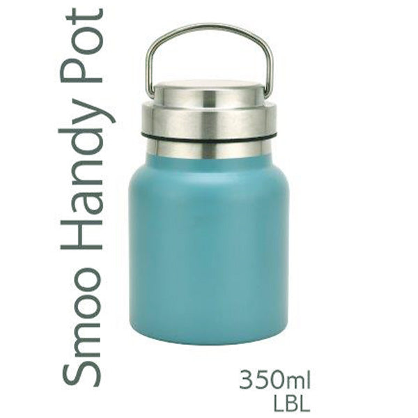 【まとめ買い】弁当箱 スープポット ランチジャー 保温 フードポット ステンレス 女性 フードマグ SMOO フードポット 350ml ライトブルー 1600/353650