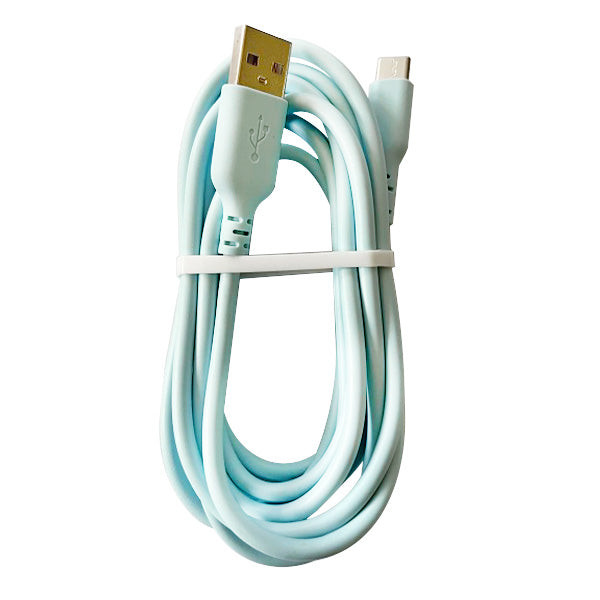 【まとめ買い】充電ケーブル 充電転送ケーブル TypeC USB-A 充電転送やわらかケーブル 2.0m ブルー 充電コード 9001/355202