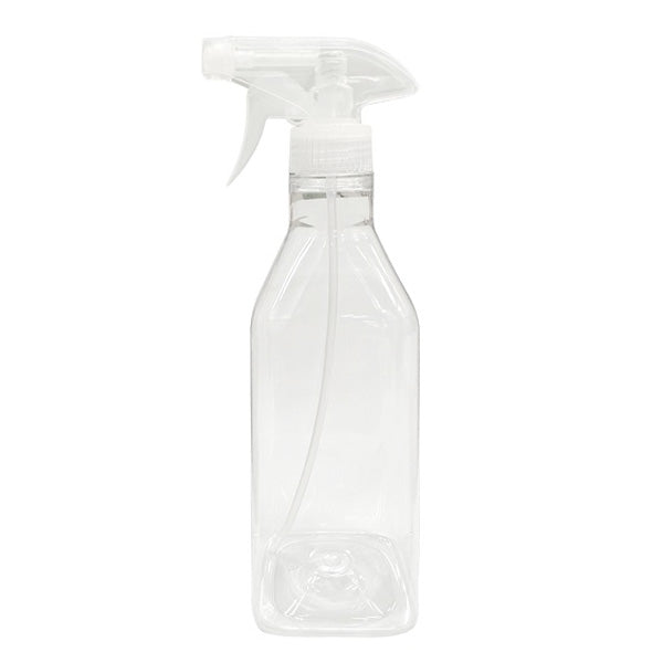 【まとめ買い】詰め替えボトル 詰替容器  スプレーボトル 1dpスプレーボトル 400ml 角型 クリア 9001/355344