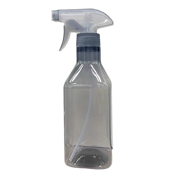 【まとめ買い】詰め替えボトル 詰替容器 スプレーボトル 1dpスプレーボトル 400ml 角型 グレー 9001/355345