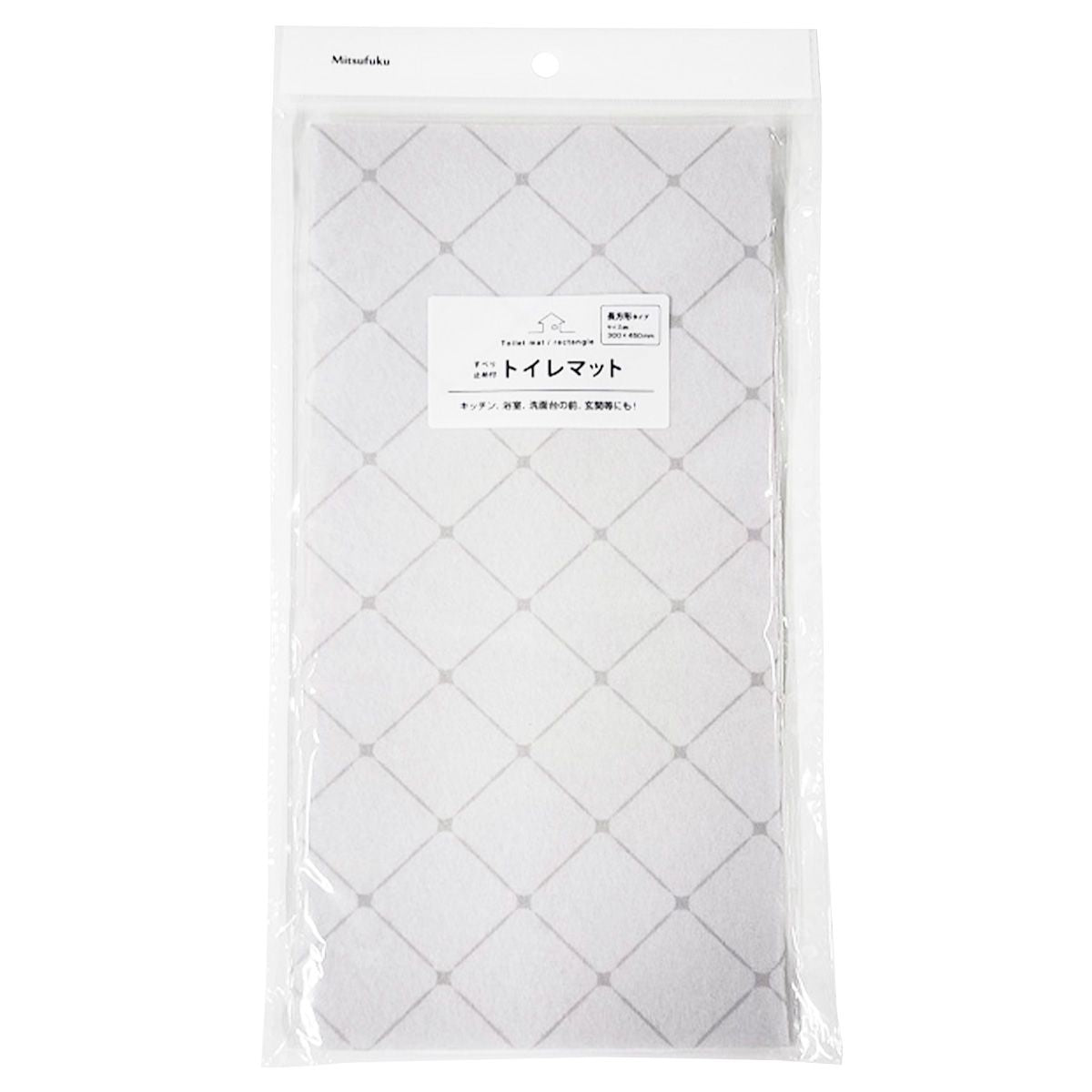 【まとめ買い】すべり止め付トイレマット長方形タイプ1枚入 1855/355443