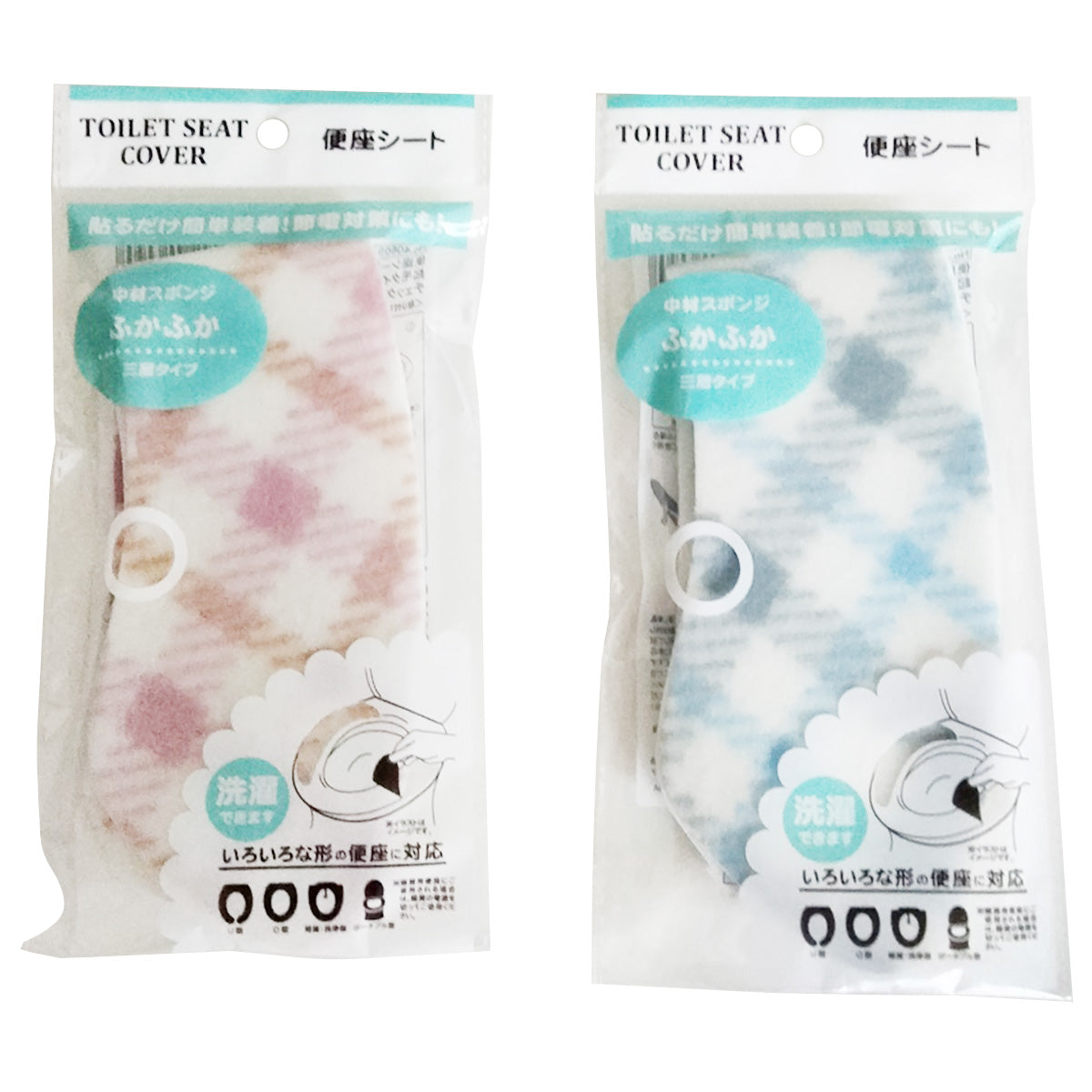【まとめ買い】便座シート 起毛タイプチェック柄  0834/355494