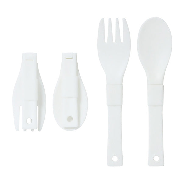 【まとめ買い】カトラリーセット カトラリーケース コンパクト 折りたたみ くまとねこ 縦8.5×横8.6×高さ2.3cm 0490/355526