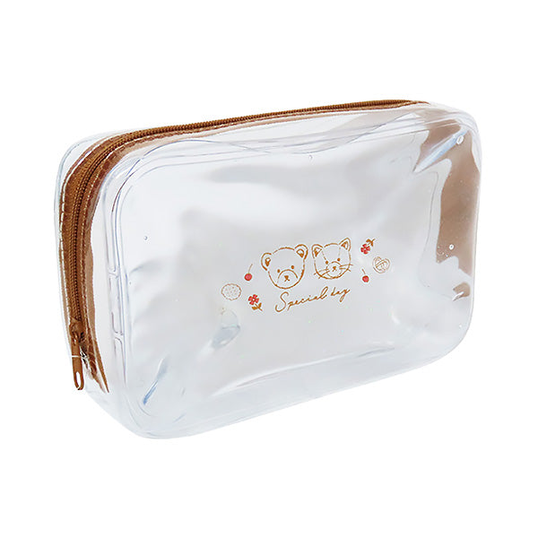 【まとめ買い】ポーチ 保冷剤入 大きめマチ付 ポーチ スポーツくまとねこ W16×D10×マチ3.5cm 0490/355528