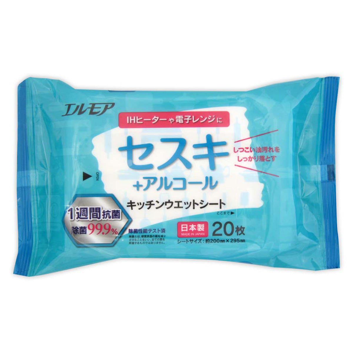 【まとめ買い】エルモア セスキ キッチンウェットシート 20枚 0915/355691