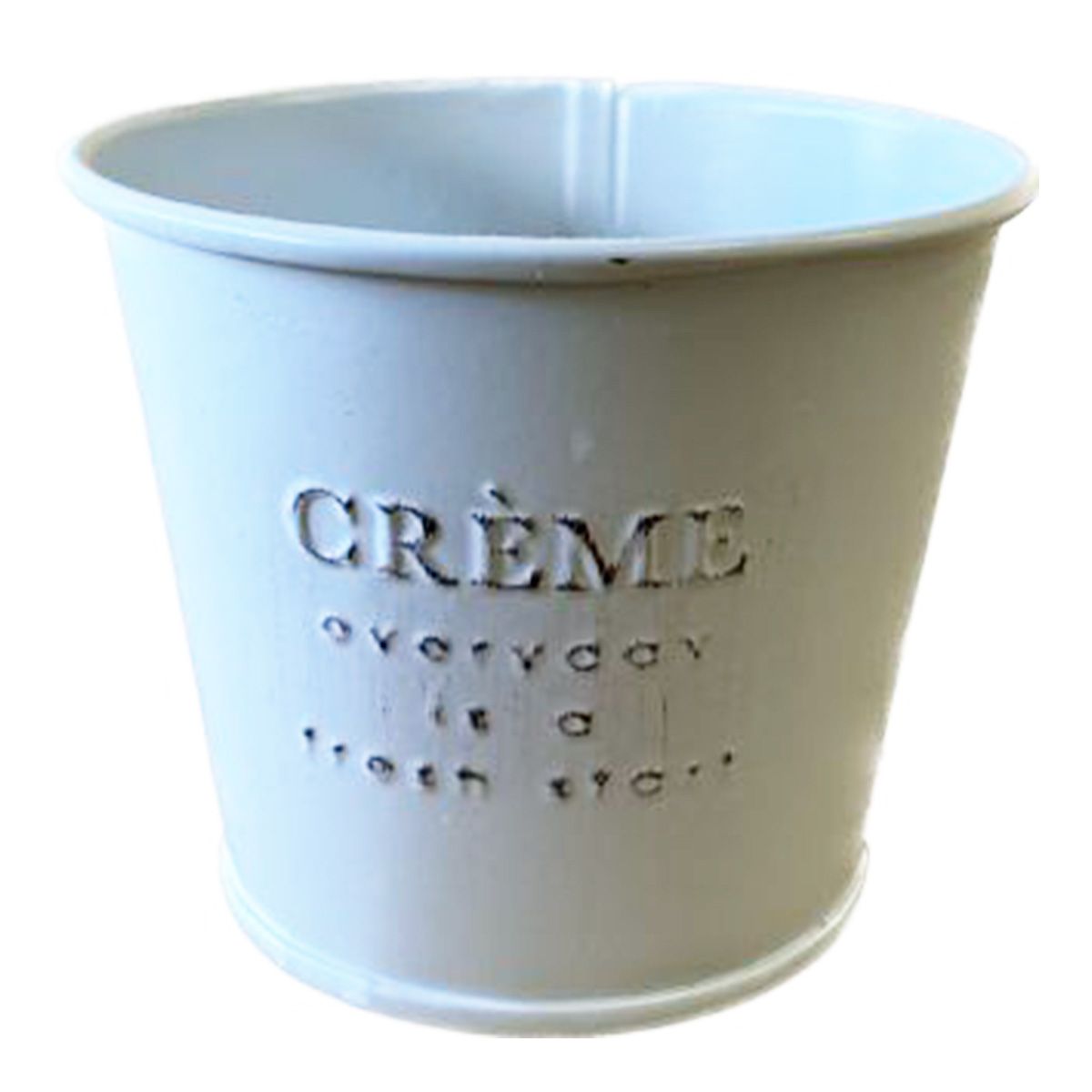 【まとめ買い】植木鉢 プランター ブリキポット 2号クリーム 9001/355754