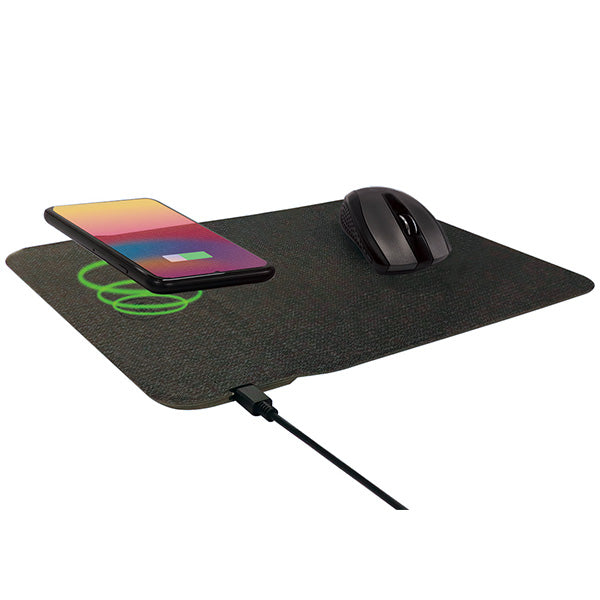 【まとめ買い】ワイヤレス充電器 スマホ用 マウスパッド付 Qi充電器 チー充電器 無線チャージャー 9001/355898