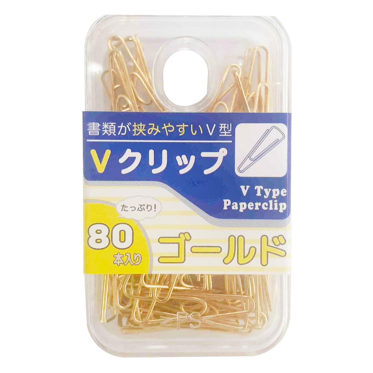 まとめ買い】Vゼムクリップ大 80本 ゴールド0960/356143 | ワッツ