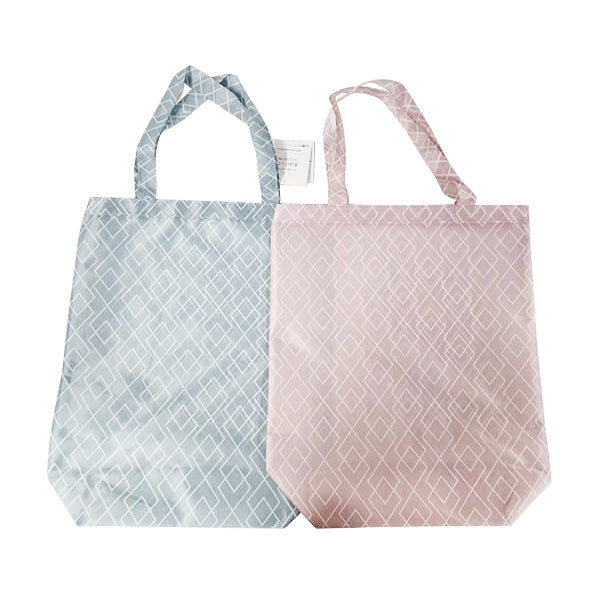 【まとめ買い】エコバッグ コンパクト マチ付き ダイヤ柄 L サイズタテ H40×W35×D12cm 買い物バッグ ショッピングバッグ 1855/356226