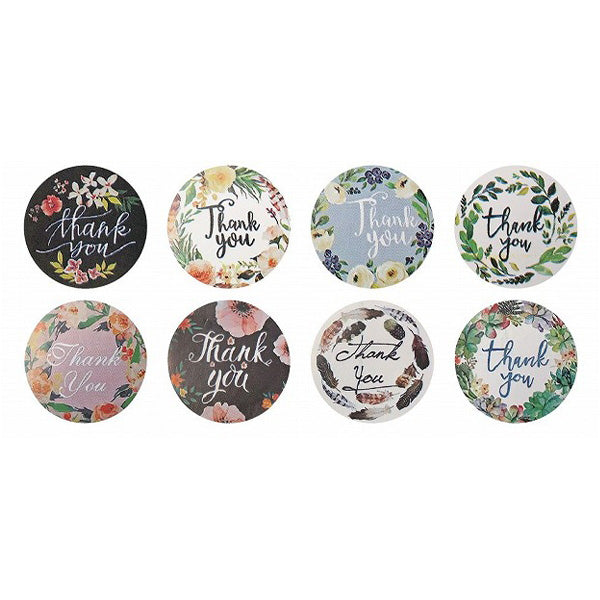 【まとめ買い】サンキューシール ボタニカル 8柄500枚入り 0603/356739