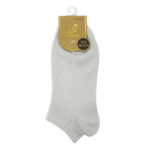 【まとめ買い】靴下 ソックス レディース 婦人 表綿100% スニーカーソックス グレー 23-25cm WJ-737 1380/357049