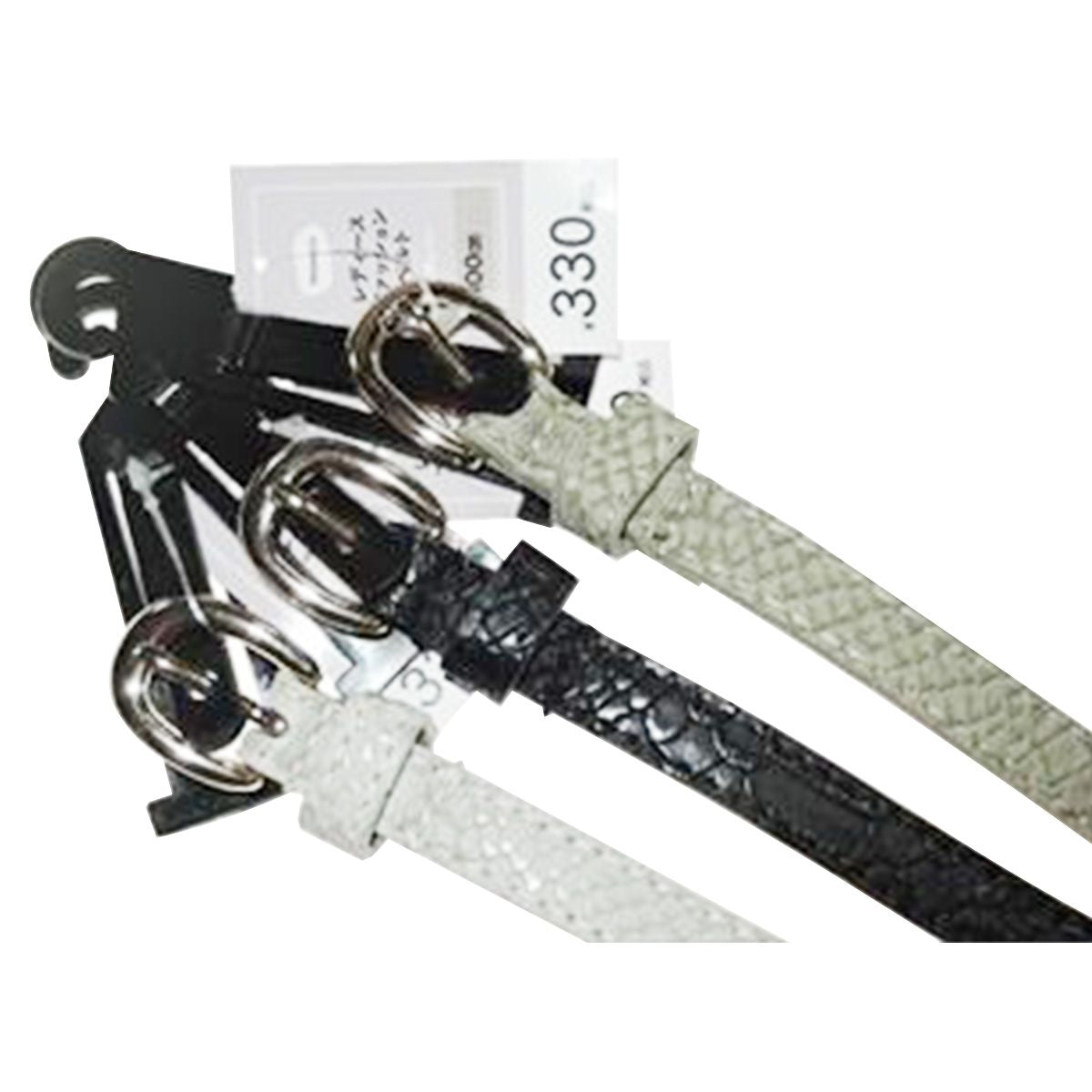 【まとめ買い】ベルト レディースベルト ベーシックカラー 型押しスリム /ZK-284 0533/357396