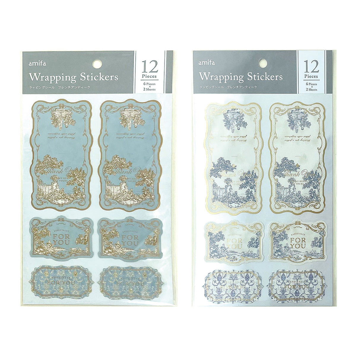 【まとめ買い】ラッピングシール 12片 フレンチアンティーク 0356/357610