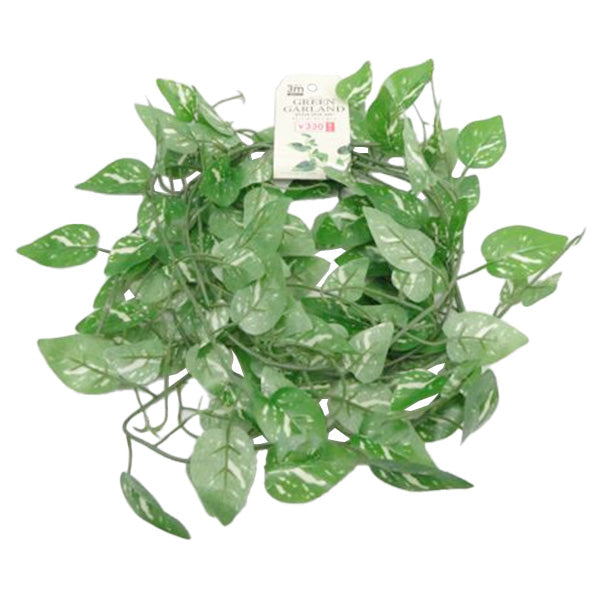 【まとめ買い】ガーランド 造花ガーランド フェイクグリーン グリーンガーランド 壁飾りポトス 3m 0603/357631