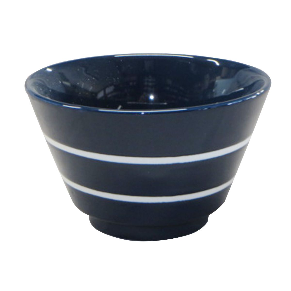 【まとめ買い】ボーダーネイビー 切立丼 小 0923/358125