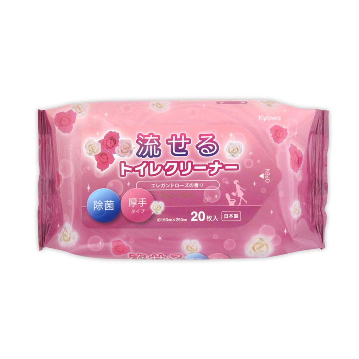 【まとめ買い】流せるトイレクリーナー エレガントローズの香り 20枚0915/358700