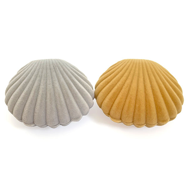 【まとめ買い】アクセサリーケース シェル型 2色(イエロー・ホワイト)6x5.5x3cm 1523/358710