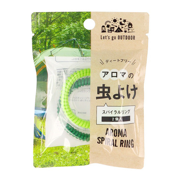【まとめ買い】虫除けブレスレット 蚊除けブレス 蚊取り 虫よけスパイラルリング ライトグリーン モスグリーン 防虫 9001/359224