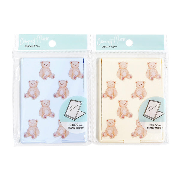 【まとめ買い】携帯ミラー 手鏡 プリントSミラー アンティークベア 0892/359296