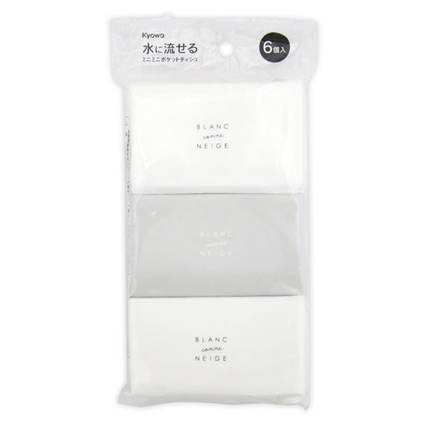 【まとめ買い】ミニミニポケットティッシュ BLANC 6個入 0915/359329