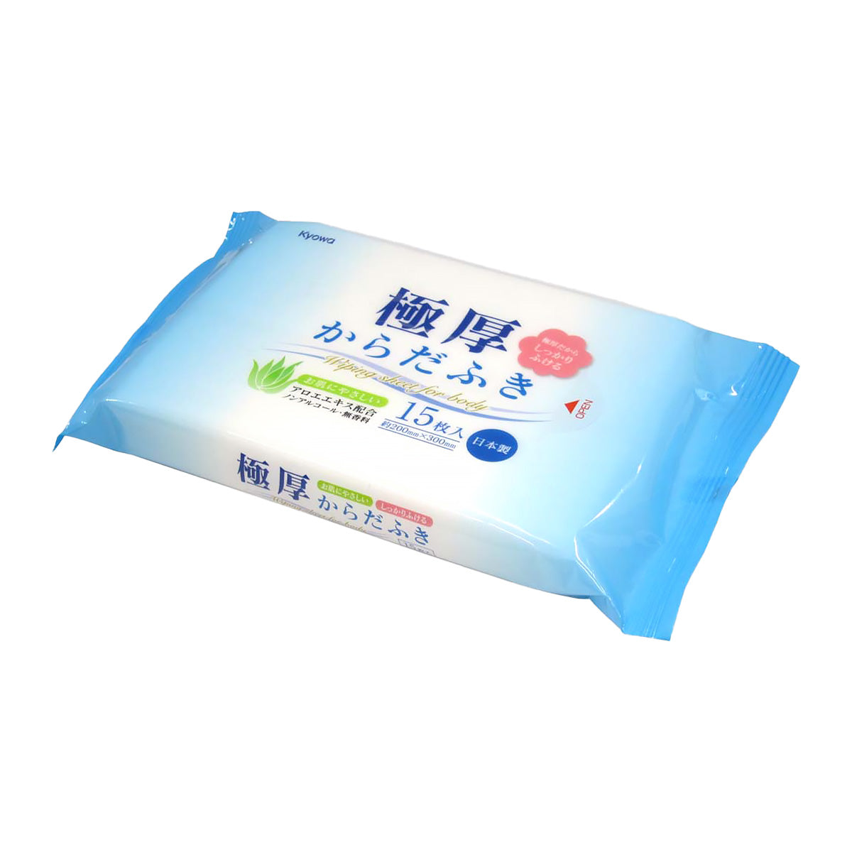 【まとめ買い】極厚からだふき 15枚 ウェットシート 介護用 防災用ウェットシート 無香料 0915/359336