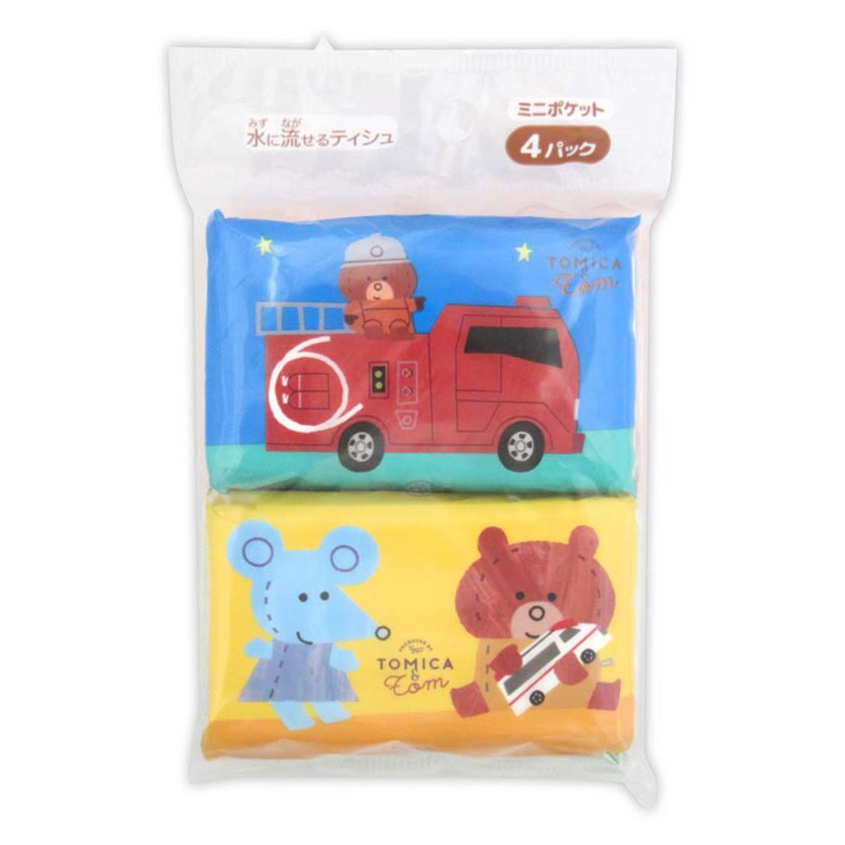 【まとめ買い】ミニポケットティシュ トミカとトム 4P 0915/359348