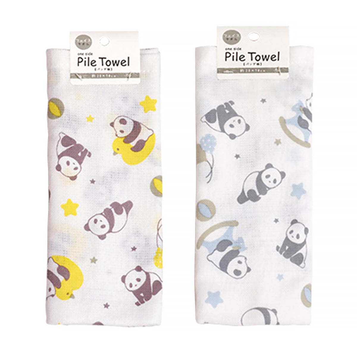 【まとめ買い】タオル 片面パイル フェイスタオル パンダ柄 28×70cm 0936/359593